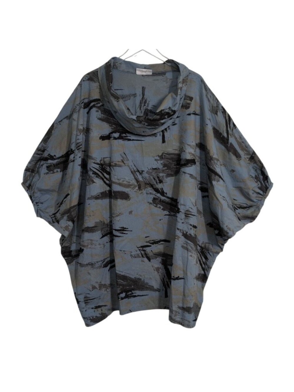 Bryn Walker Brushstroke Shirt Womens Size XL Blue Oversized Art to Wear Lagenloo